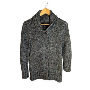MINT CONDITION American Eagle Gray Marled Shawl Collar Wool-Blend Cardigan